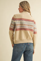 Lysa Isle Zip Up Cardigan- Sand