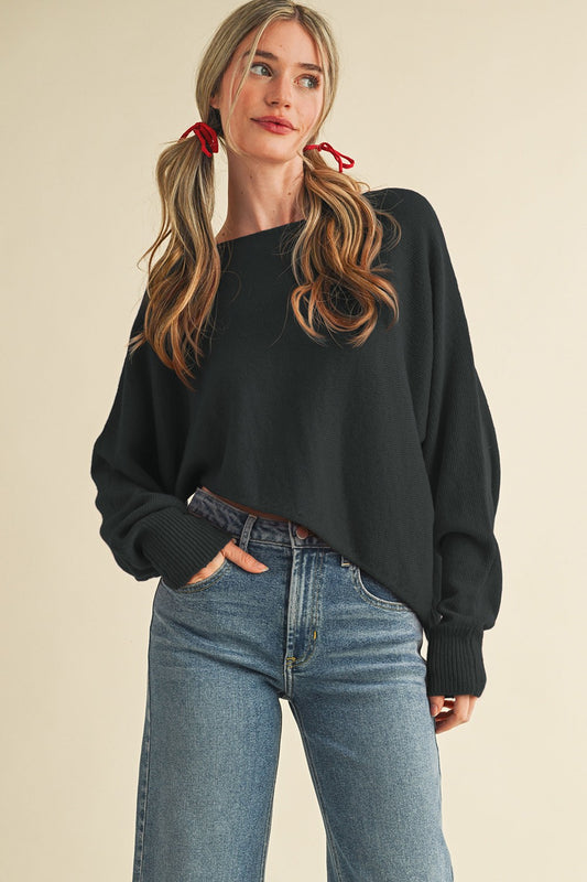 Lulu Asymmetrical Top- Black