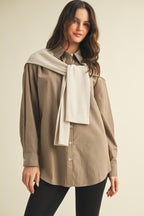 Maylen Stripe Top- Brown