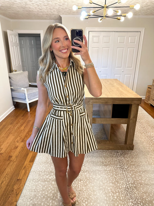 Mia Mini Dress- Brown