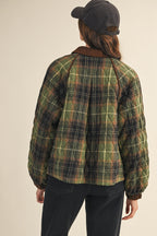 Morgen Plaid Jacket- Olive