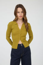 Harlan Knit Top- Kiwi Olive
