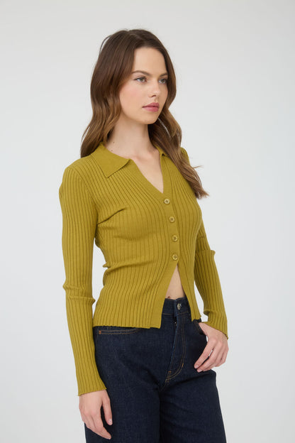 Harlan Knit Top- Kiwi Olive
