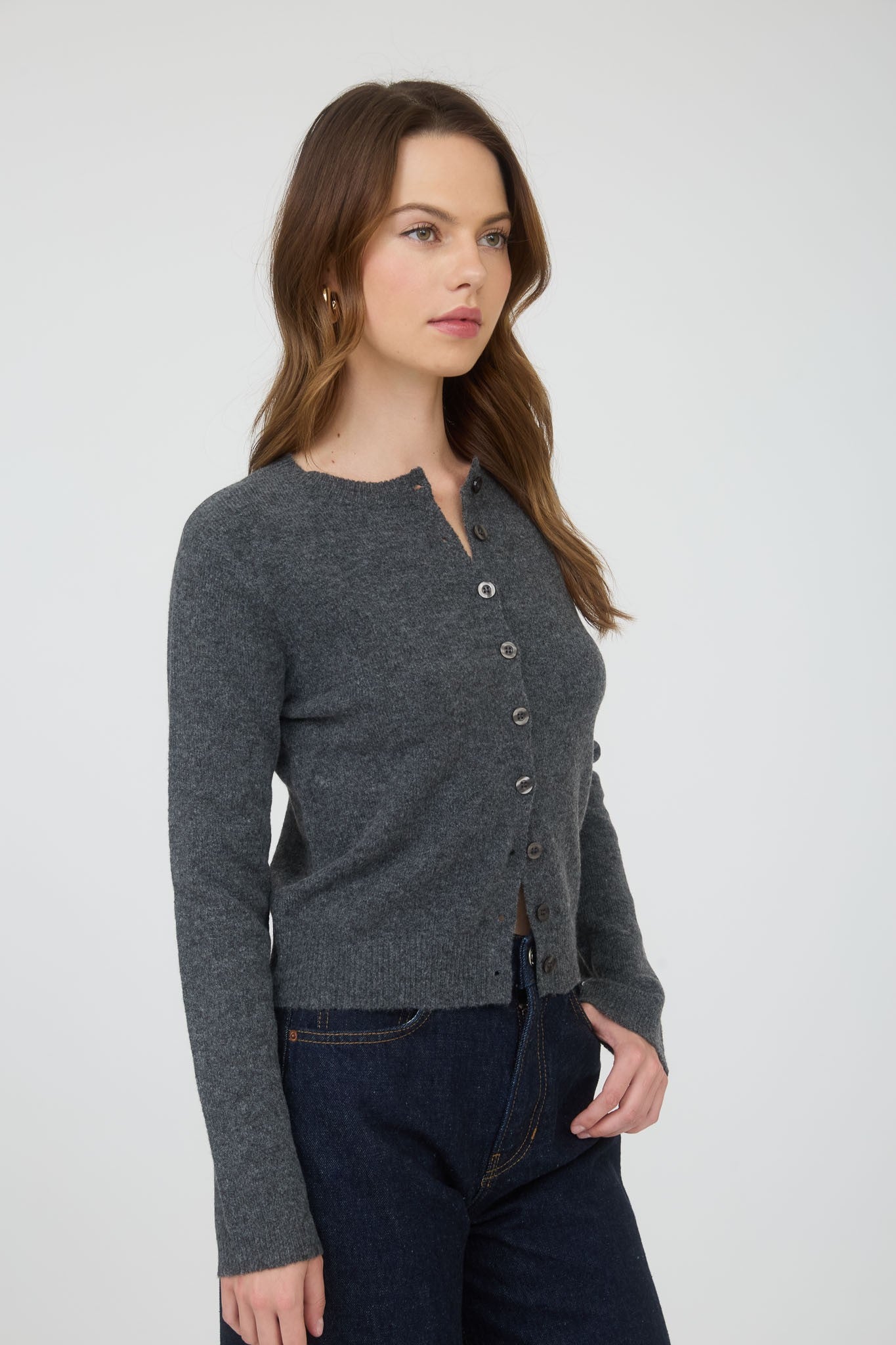 Kelly Cardigan- Charcoal