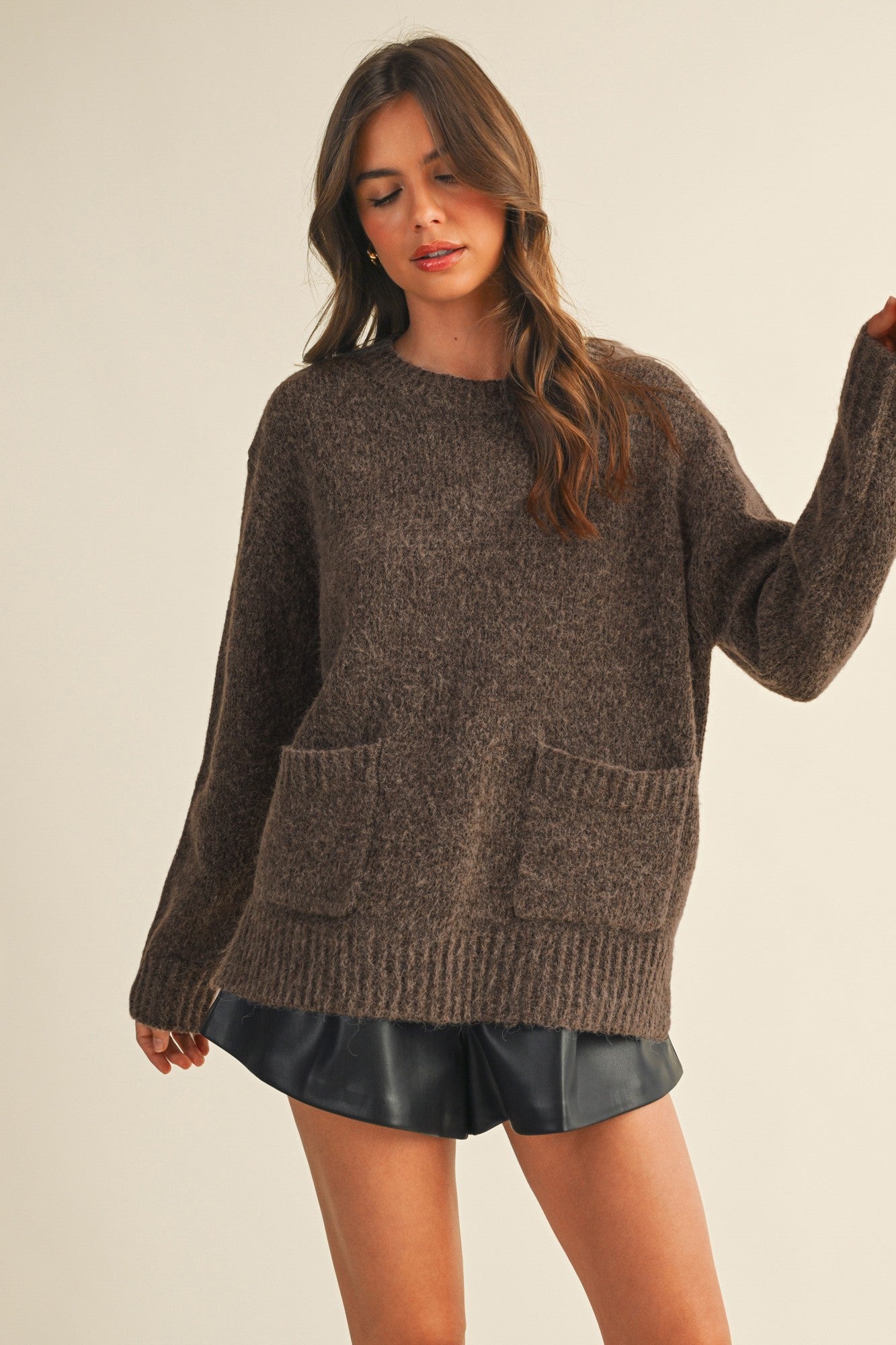 Bailey Sweater- Dark Oak