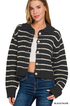 Bennie Sweater- Black/Taupe