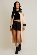 Daley Trench Coat- Beige/Navy