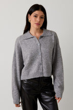 Rosewood Sweater Cardigan- Grey