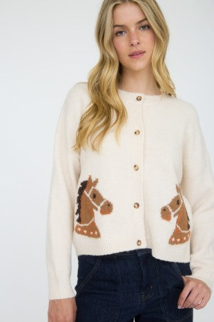 Horse Sweater- Cream