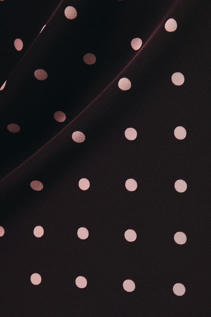 Windy Polka Dot Skirt- Wine/Blush