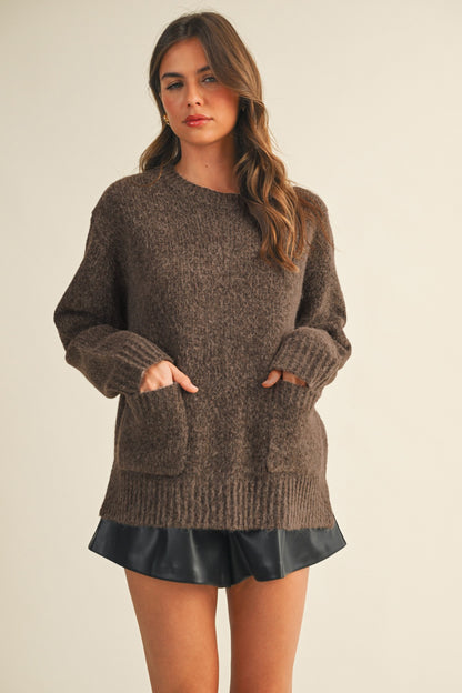 Bailey Sweater- Dark Oak