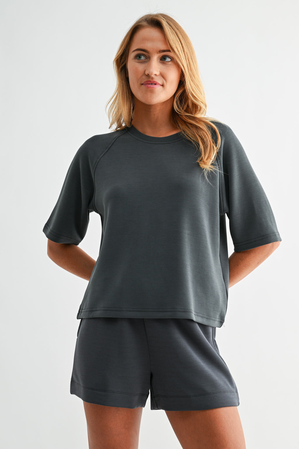Laguna Soft Drape Set- Ash Grey