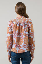 Siany Floral Debory Smocked Top