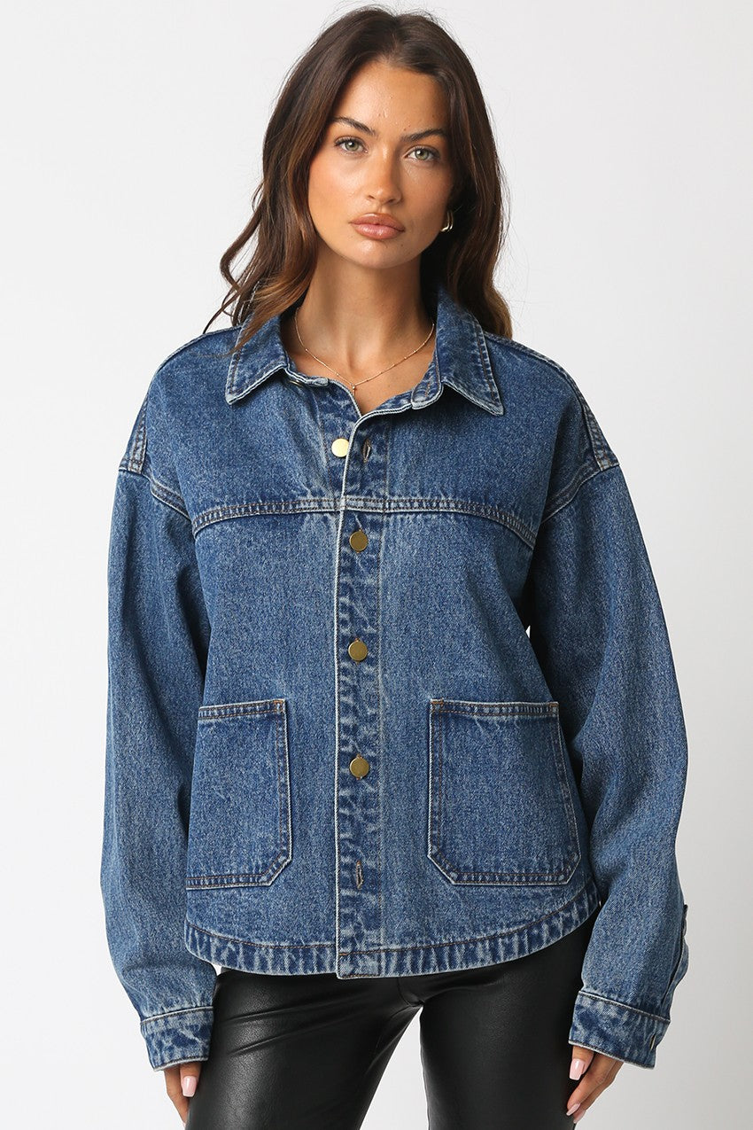 Deja Denim Jacket- Dark Denim