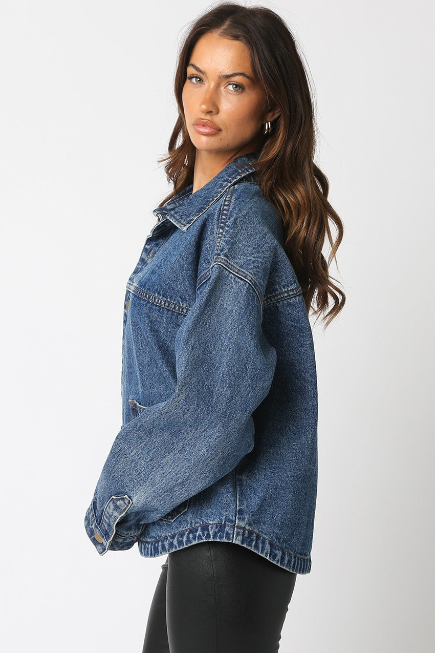 Deja Denim Jacket- Dark Denim