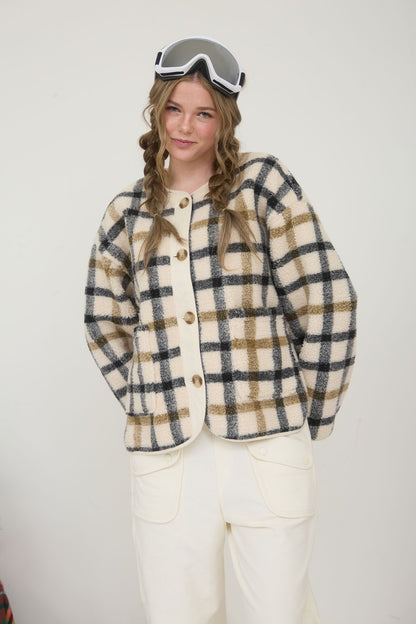Teddy Plaid Jacket