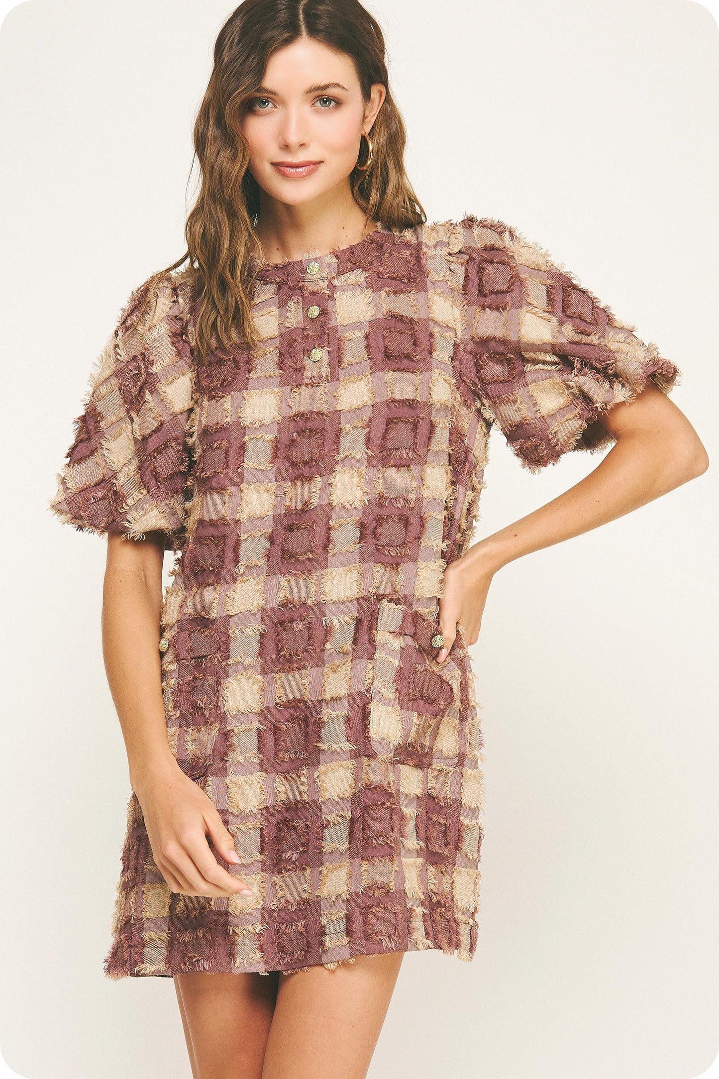 Stacy Mini Dress- Mocha