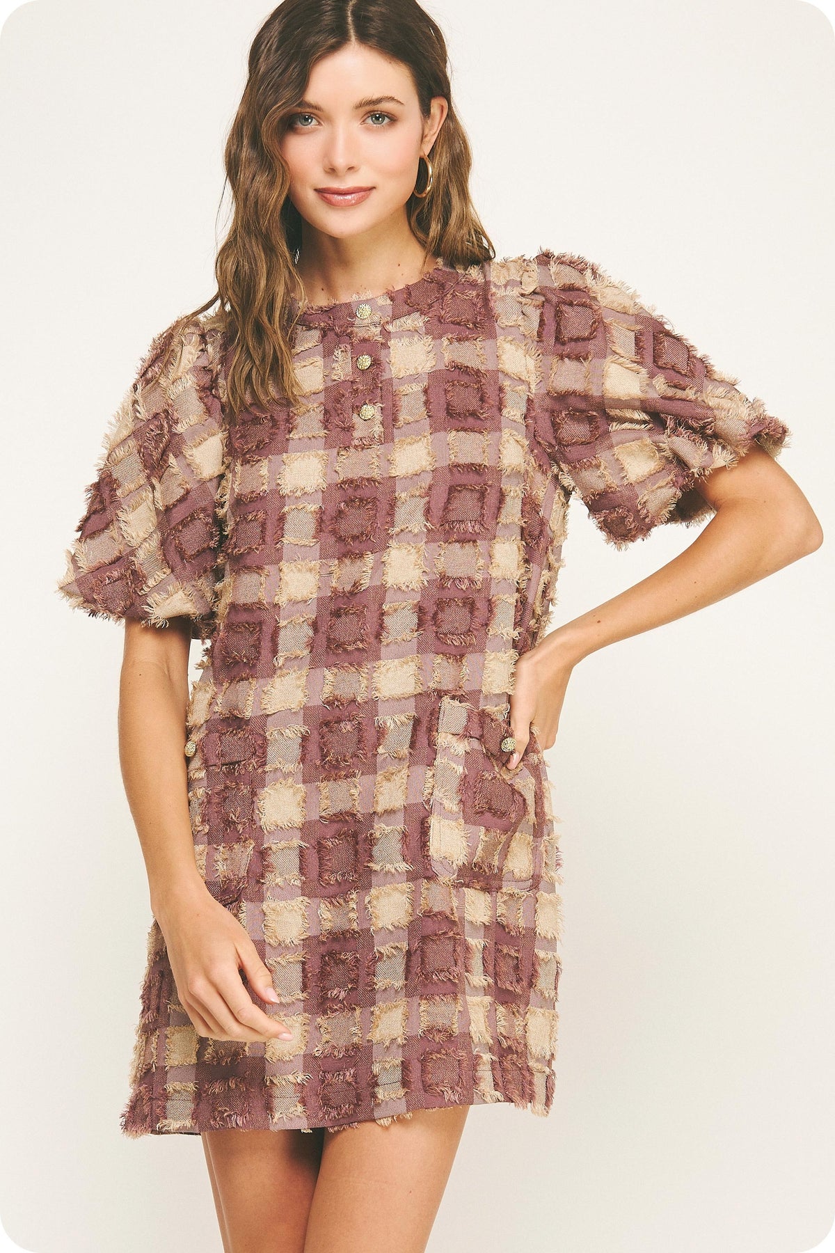 Stacy Mini Dress- Mocha