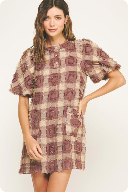 Stacy Mini Dress- Mocha