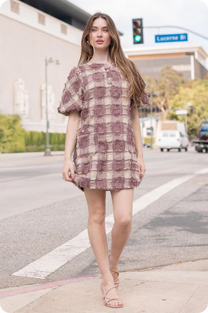 Stacy Mini Dress- Mocha
