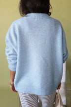 Sailboat Knit Sweater- Daisy Blue