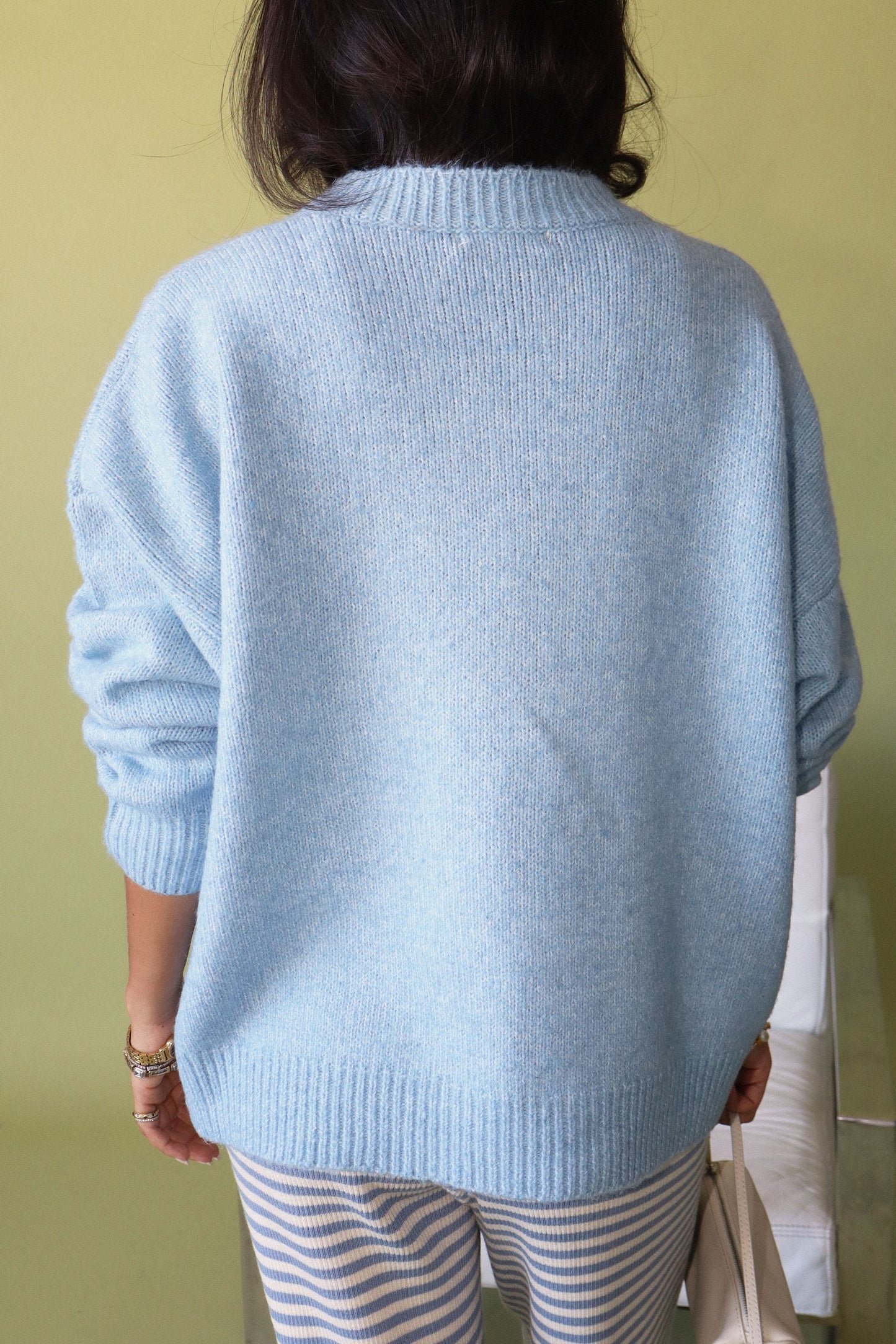 Sailboat Knit Sweater- Daisy Blue