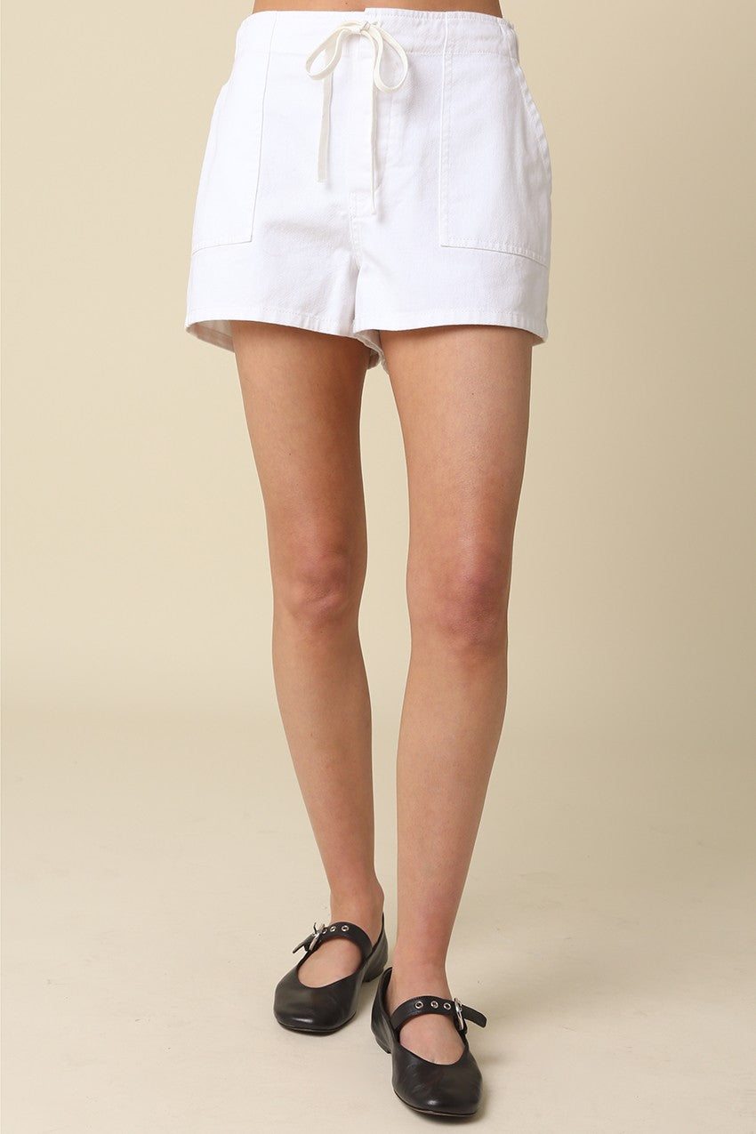 Skye Cargo Shorts- White