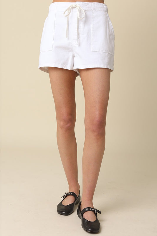 Skye Cargo Shorts- White