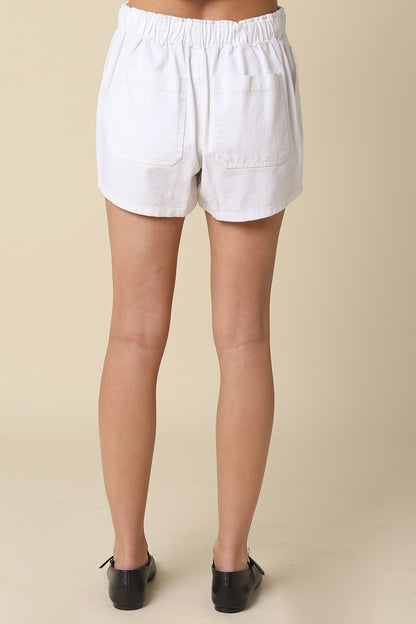 Skye Cargo Shorts- White