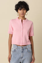 Leia Knit Top- Soft Pink
