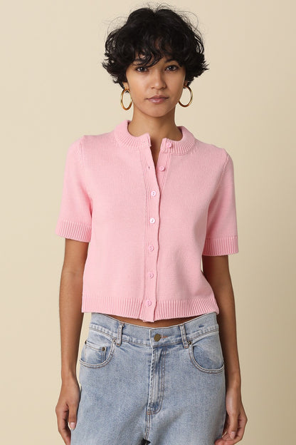 Leia Knit Top- Soft Pink