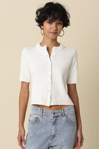 Leia Knit Top- Ivory