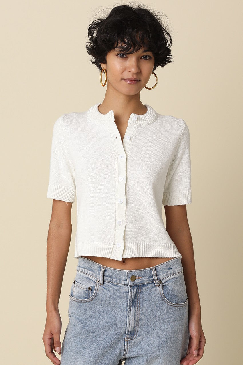 Leia Knit Top- Ivory
