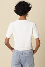 Leia Knit Top- Ivory