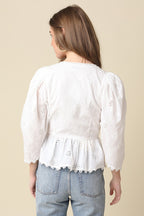 Maje Pintuck Peplum Blouse
