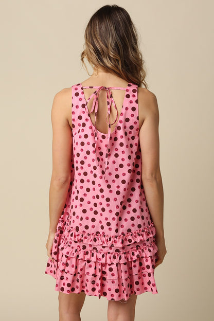 Celia Polka Dot Tiered Mini Dress