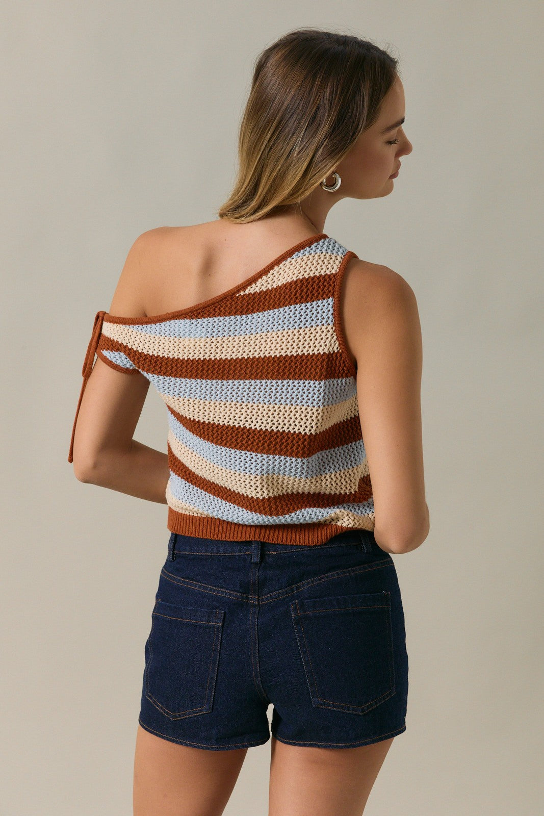 Lagoon Knit Top- Brown/Multi