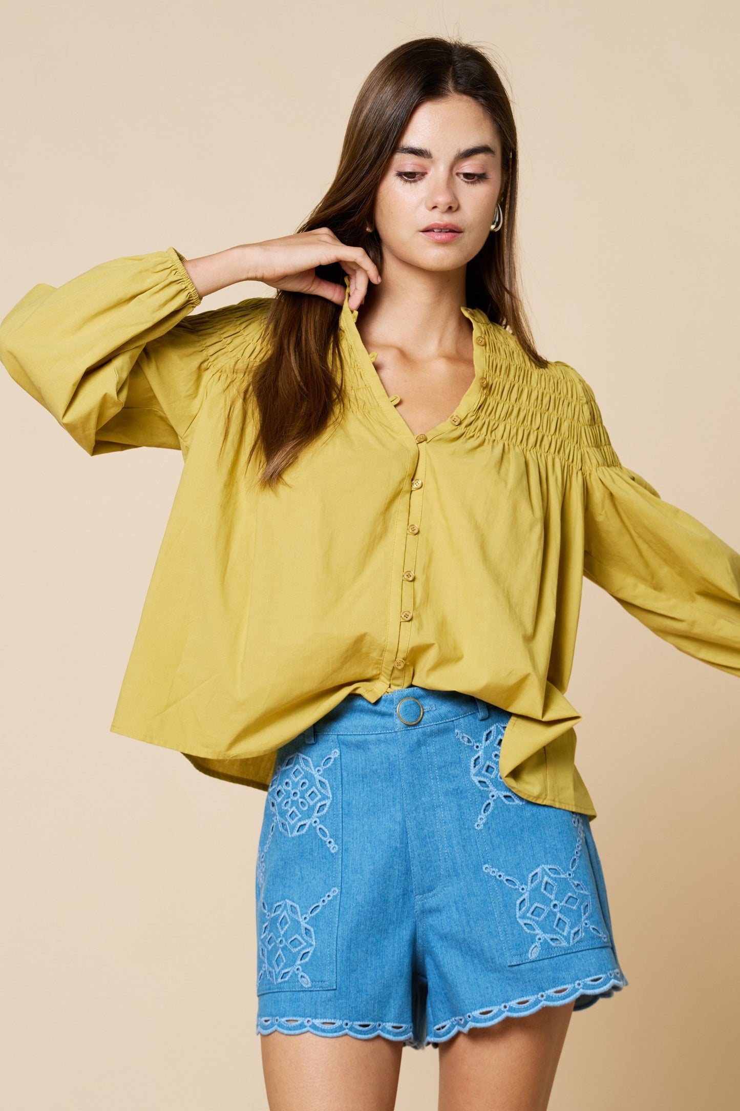 Madeline Top- Pistachio