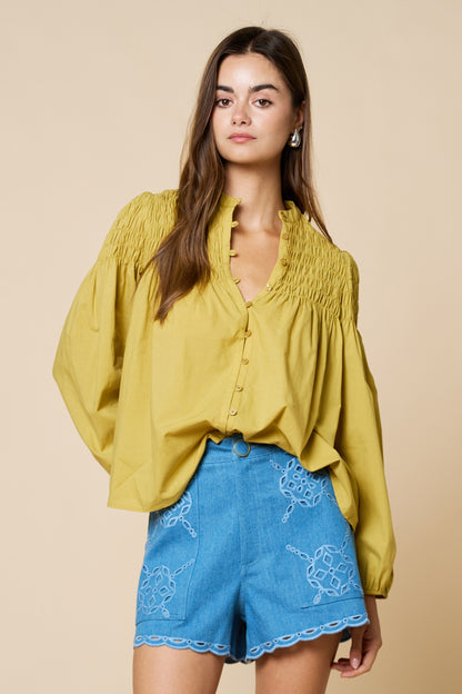 Madeline Top- Pistachio