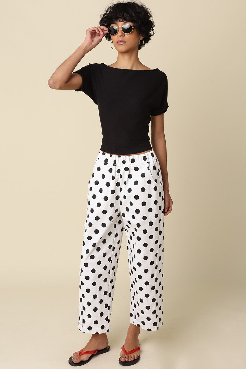 Angela Boat Neck Cinched Tee- Black