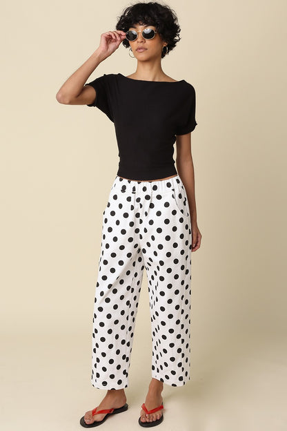 Angela Boat Neck Cinched Tee- Black