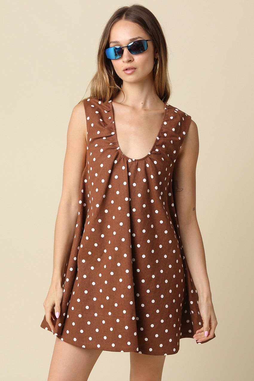 Rein Polka Dot Swing Mini Dress