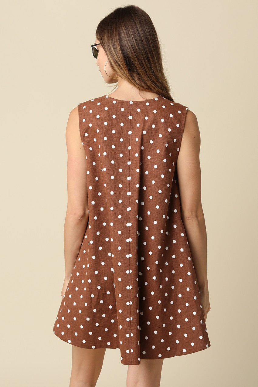 Rein Polka Dot Swing Mini Dress