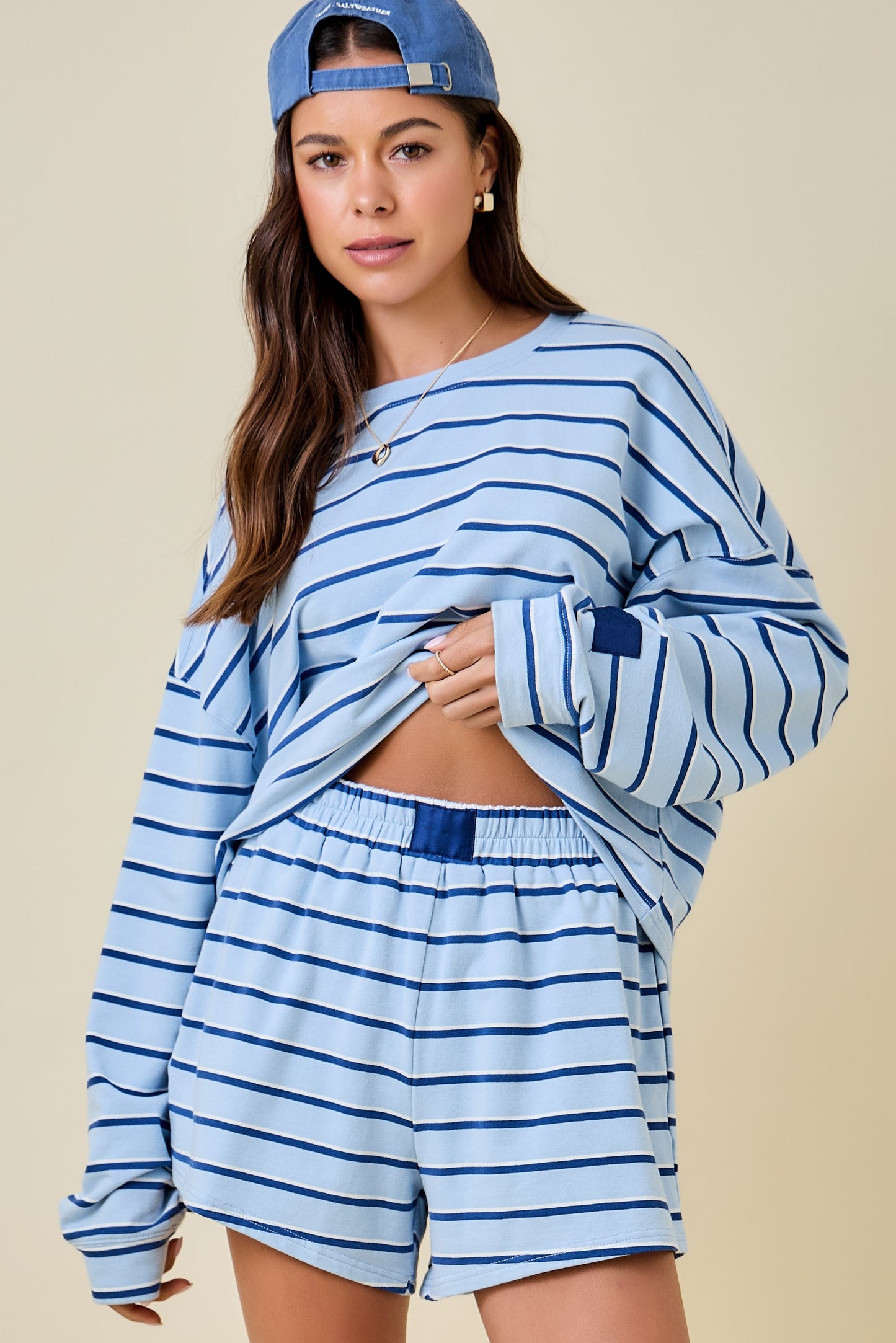 The Harbor Set- Baby Blue/Navy