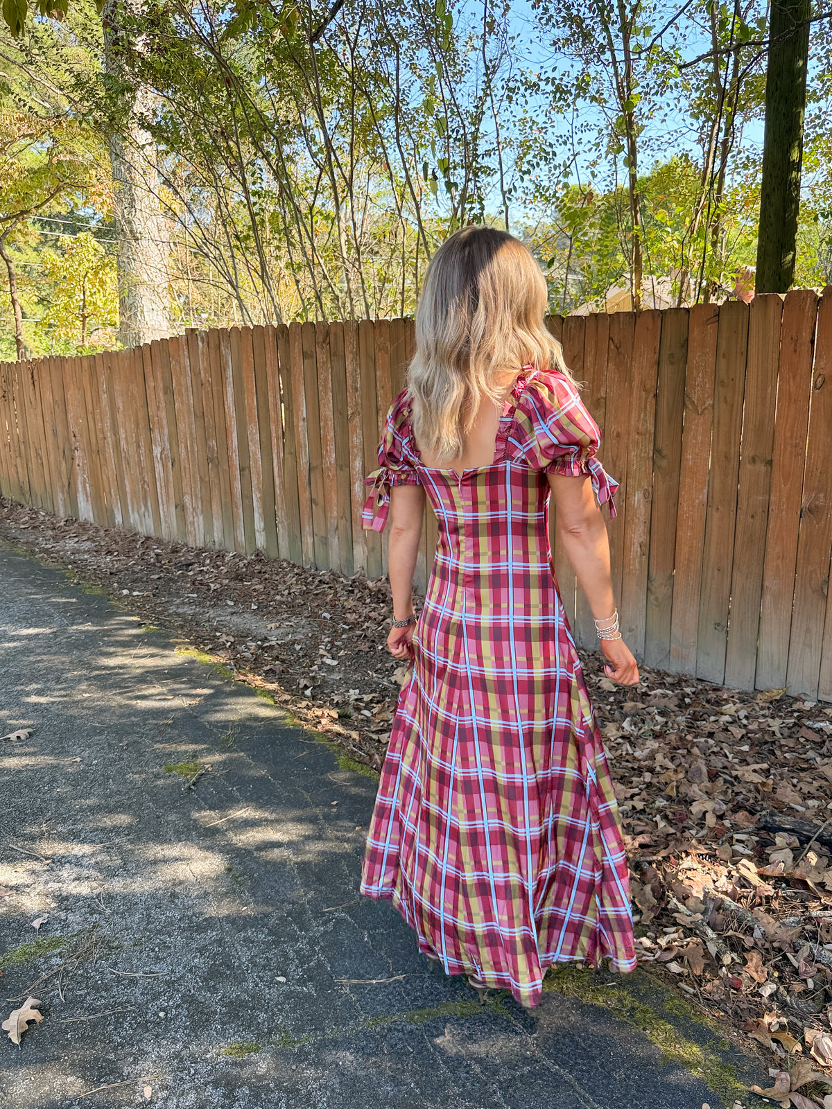 Darcy Plaid Multi Maxi Dress