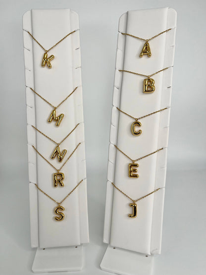 Bubble Initial Necklace: A