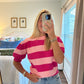 Pink Stripe Sweater