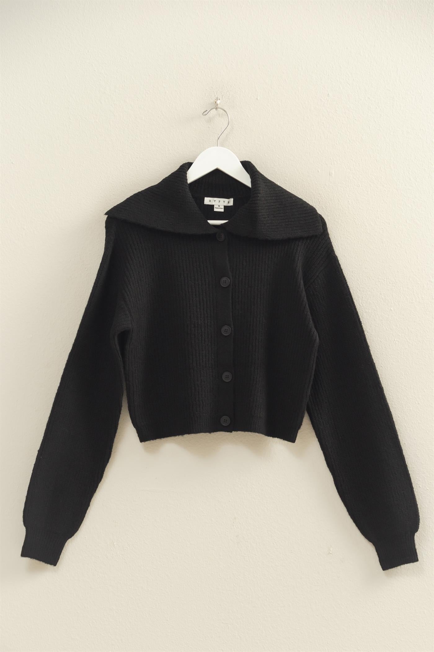 Sailor Collared Sweater- Black