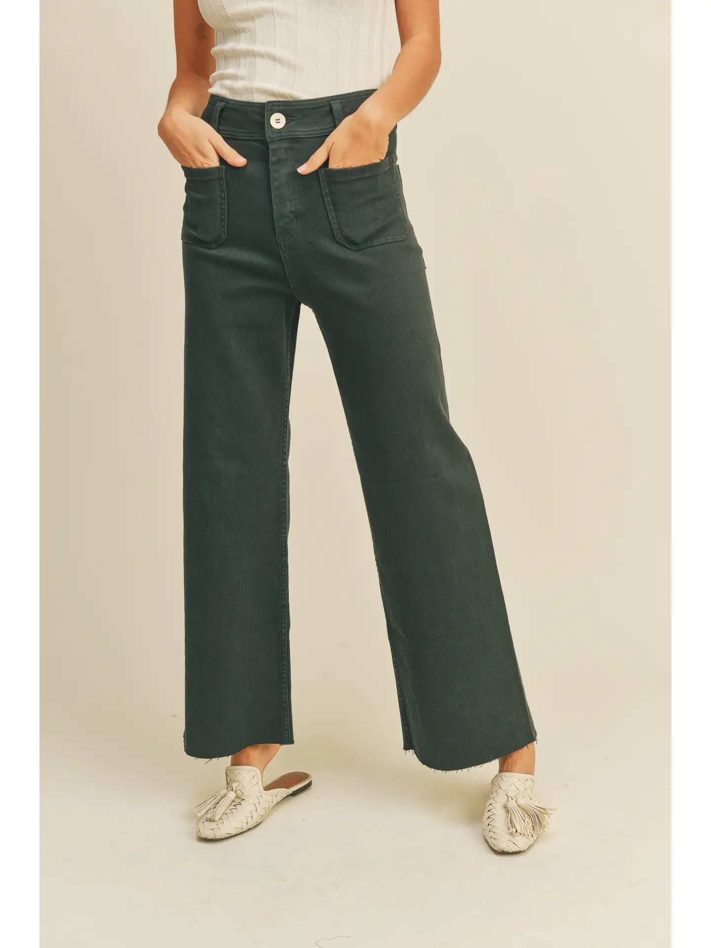 Marie Front Pocket Pants- Navy