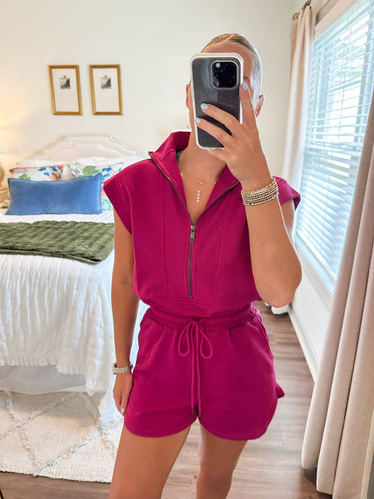 Eliza Romper- Magenta